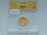 1940 LINCOLN CENT ANACS MS66 RED
