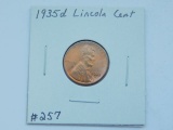 1935D LINCOLN CENT BU RED