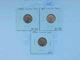 1936P,D,S, LINCOLN CENTS (3-COINS) UNC