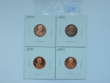 1982S,83S,84S,85S, LINCOLN CENTS (4-COINS) PF