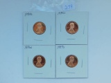 1994S,95S,96S,97S, LINCOLN CENTS (4-COINS) PF