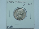 1940S JEFFERSON NICKEL (SHARP) BU