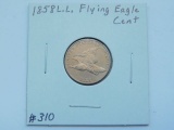 1858 S.L. FLYING EAGLE CENT (TOUGH GRADE) BU RED