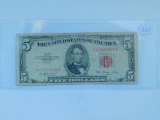 1953 $5. RED SEAL NOTE