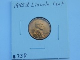 1945D LINCOLN CENT BU RED