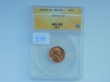 1944S LINCOLN CENT ANACS MS66 RED