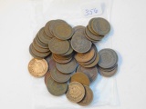 BAG OF 50 INDIAN HEAD CENTS