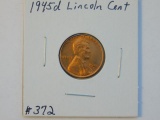 1945D LINCOLN CENT BU RED