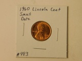 1960 SMALL DATE LINCOLN CENT BU RD