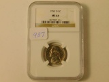 1955D JEFFERSON NICKEL NGC MS64