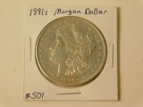 1891S MORGAN DOLLAR AU