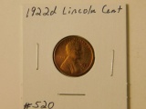 1922D LINCOLN CENT VF-CLEANED