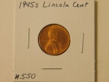 1945S LINCOLN CENT BU RED