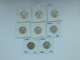 8 STANDING LIBERTEY QUARTERS