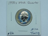 1970S WASHINGTON QUARTER (NICE OBV. TONING) PF