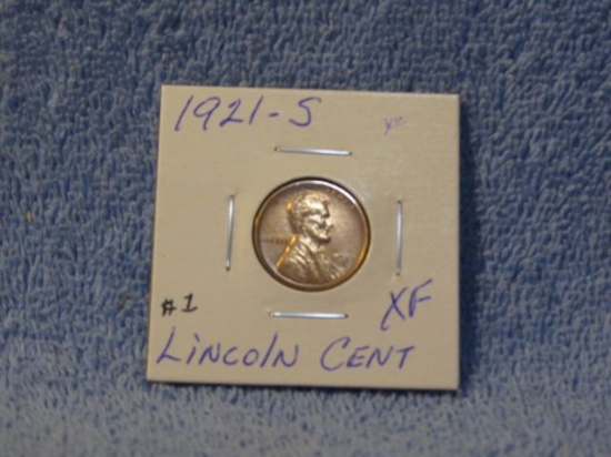 1921S LINCOLN CENT XF