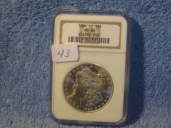 1884CC MORGAN DOLLAR NGC MS63