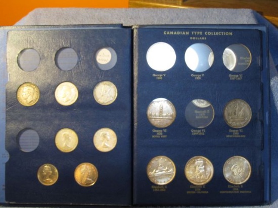 CANADIAN LARGE COINS TYPE SET IN ALBUM (6.3 OZ. ASW)