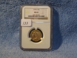1909D $5. INDIAN HEAD NGC MS62