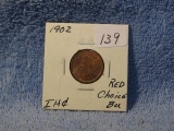 1902 INDIAN HEAD CENT CHOICE BU RED
