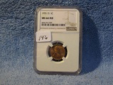 1951S LINCOLN CENT NGC MS66 RED