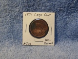 1851 LARGE CENT (W.L. ROCKWELL STAMPED ON OBV.)
