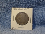 1838 BUST HALF VG