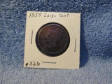 1855 LARGE CENT F