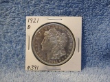 1921D MORGAN DOLLAR AU