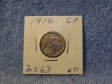 1916 BUFFALO NICKEL CHOICE BU