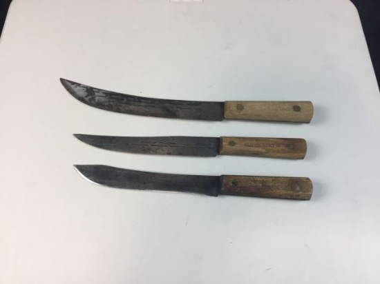 2 Shapleigh’s Hammer Forged &amp; 1 Ontario Knife Co. Knives