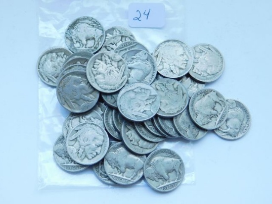 40 PRE-1930 BUFFALO NICKELS