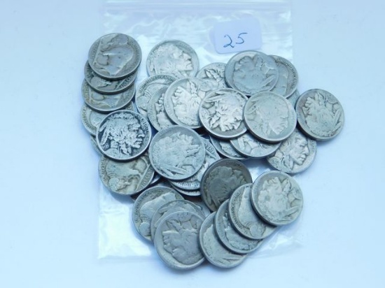 40 PRE-1930 BUFFALO NICKELS