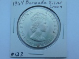 1964 BERMUDA 1-CROWN SILVER ROUND BU