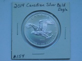 2014 CANADIAN SILVER BALD EAGLE BU