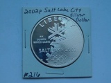 2002P OLYMPIC SALT LAKE CITY SILVER DOLLAR PF