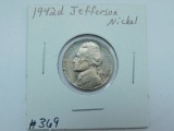 1942D JEFFERSON NICKEL UNC