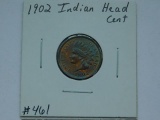 1902 INDIAN HEAD CENT (VERY NICE TONING) SHARP BU