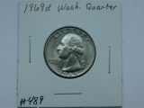 1969D WASHINGTON QUARTER BU