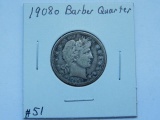 1908O BARBER QUARTER XF