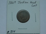 1867 INDIAN HEAD CENT AG