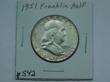 1951 FRANKLIN HALF UNC