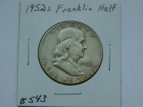 1952S FRANKLIN HALF (KEY DATE) XF