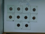 10 DIFFERENT LINCOLN CENTS 1909-17S