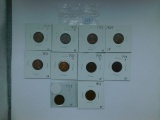 10 DIFFERENT LINCOLN CENTS 1918-25S