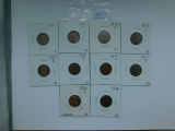 10 DIFFERENT LINCOLN CENTS 1926-31