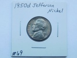 1950D JEFFERSON NICKEL (KEY DATE) BU