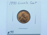1940 LINCOLN CENT BU RED