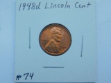 1948D LINCOLN CENT BU RED