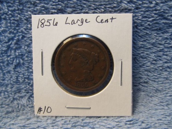 1856 LARGE CENT VF